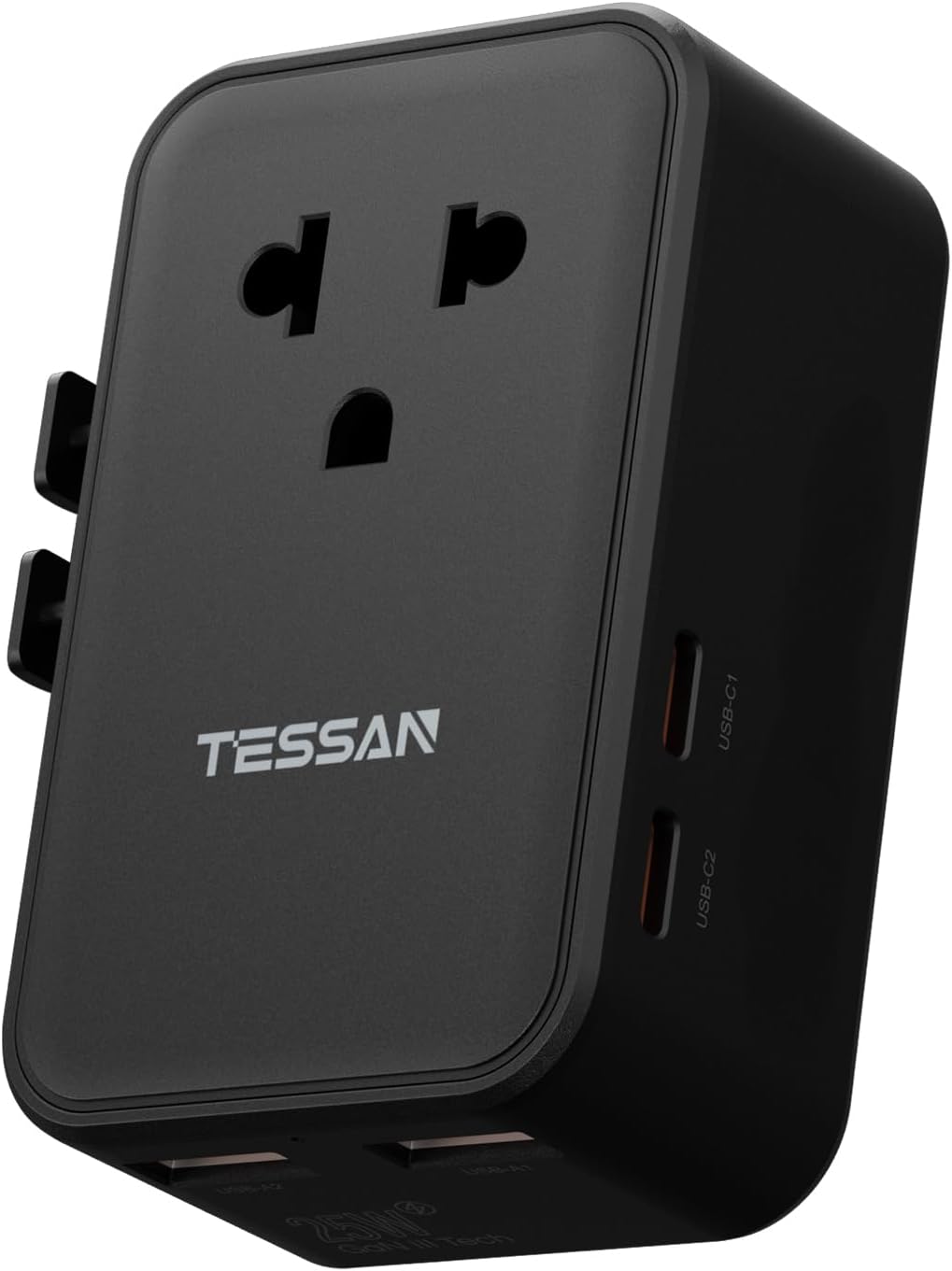 TESSAN 海外変換プラグ 超薄型 PD25W 4USB-C 旅行用