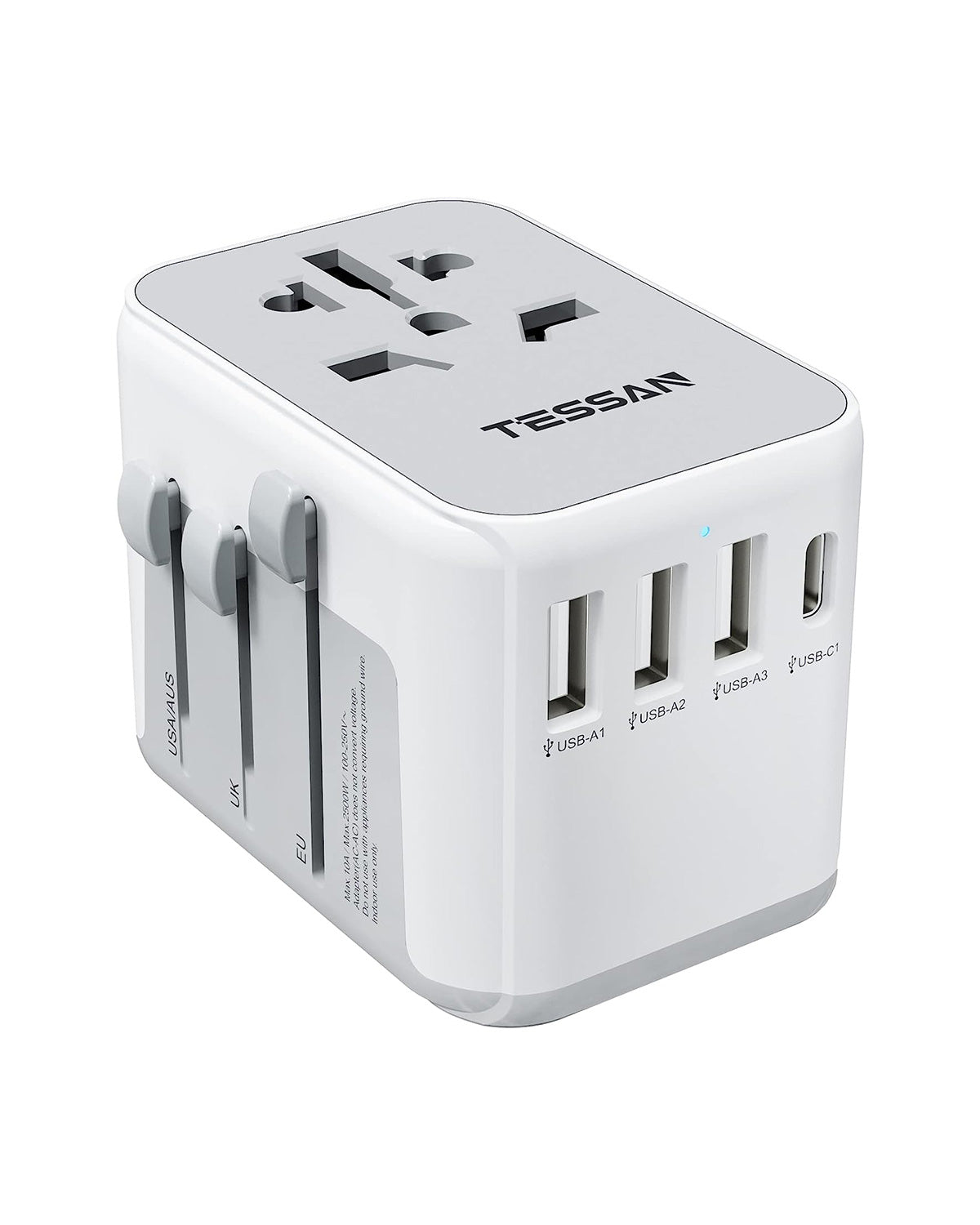 TESSAN 電源変換プラグ 5USBポート 3個Type-Cポート付