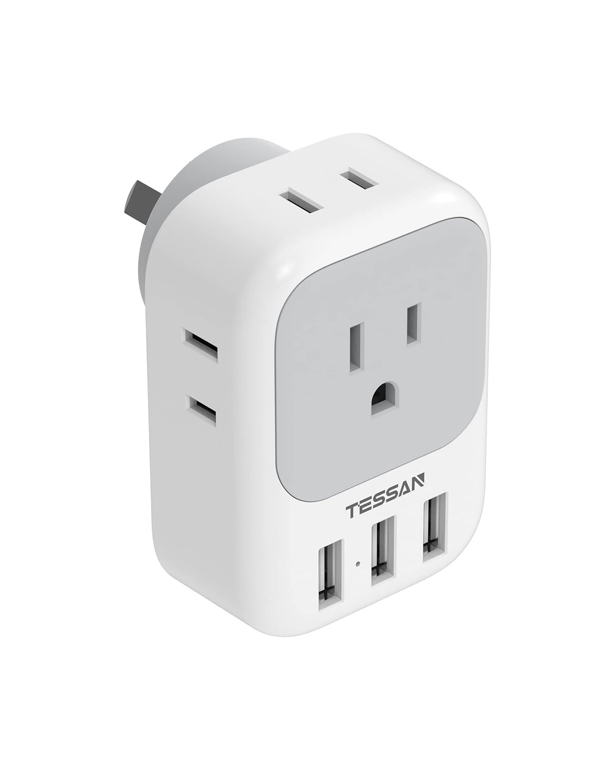 TESSAN 変換プラグ アダプター 海外旅行用 4個AC口 3USBポート