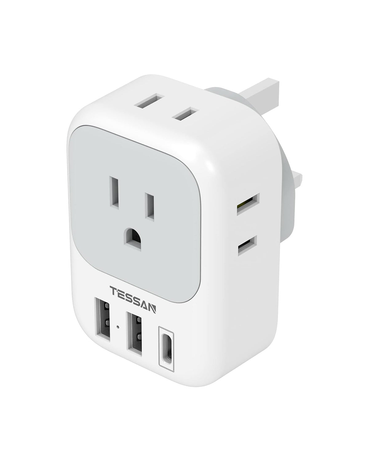 TESSAN 変換プラグ BFタイプ 海外用 コンセント変換 変換器 Type-Cポート付き