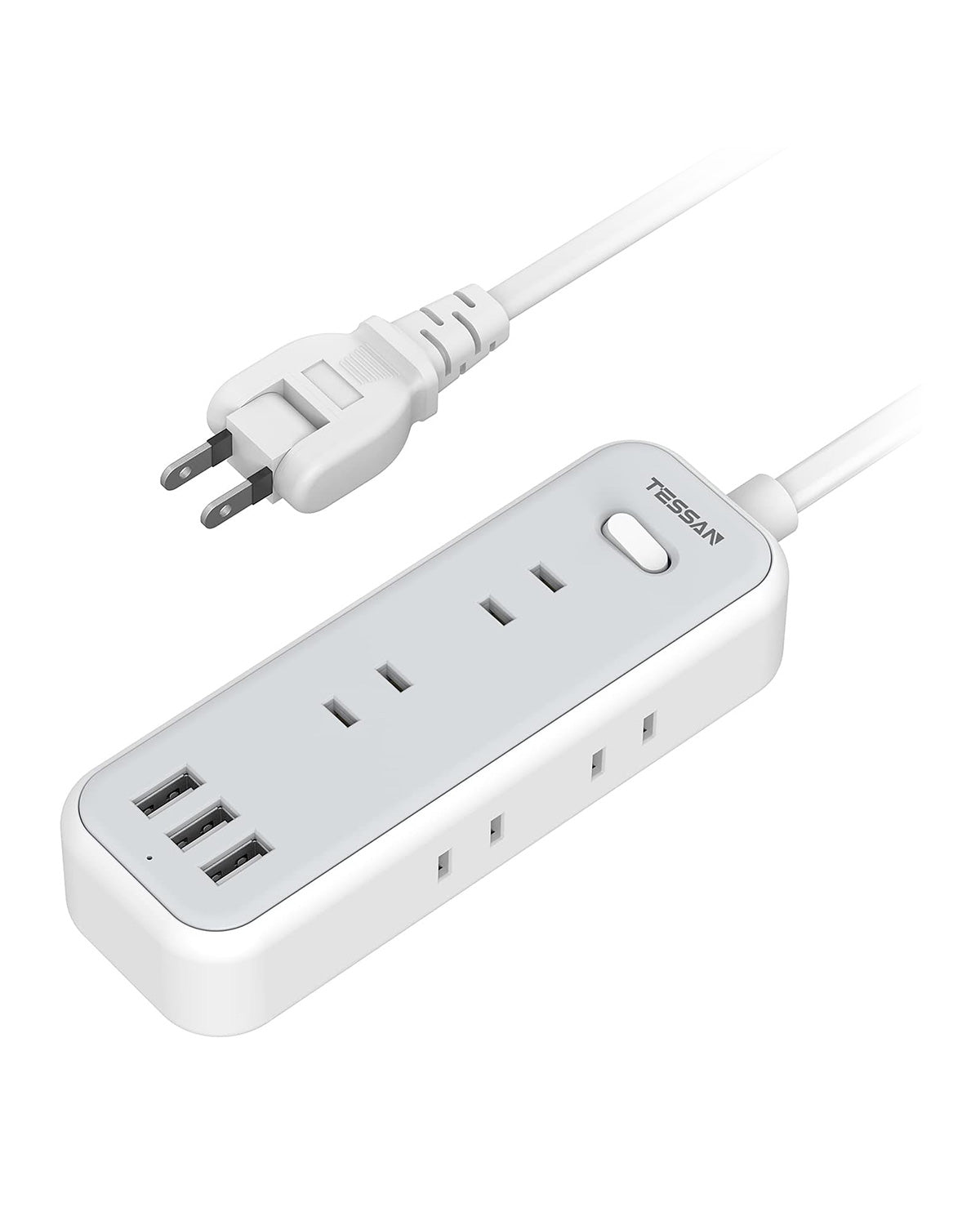 TESSAN テーブルタップ OAタップ 6個AC差込口 3つUSBポート