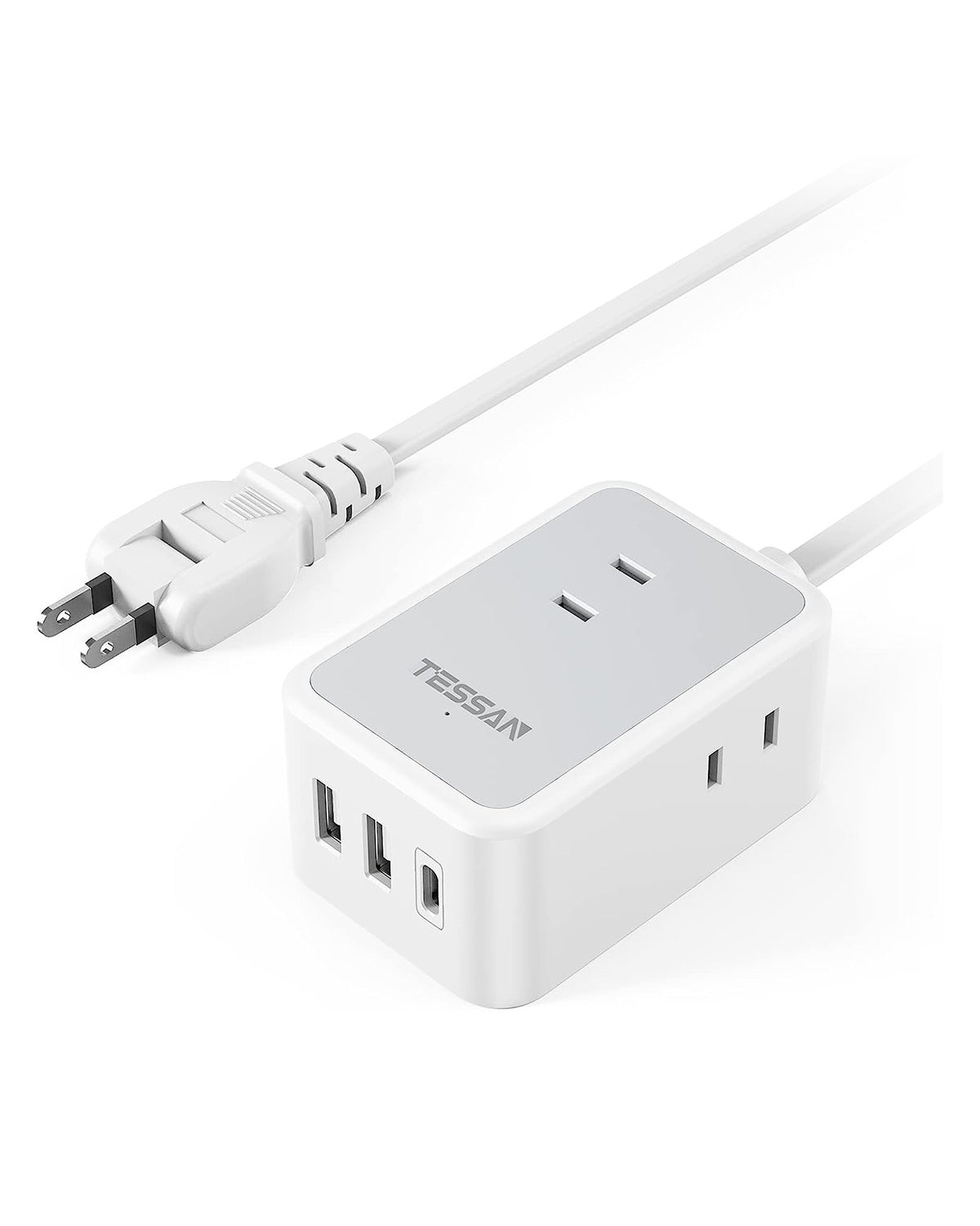 TESSAN usb-c コンセントタップ 3個AC口 USB-C 1ポート USB-A 2ポート