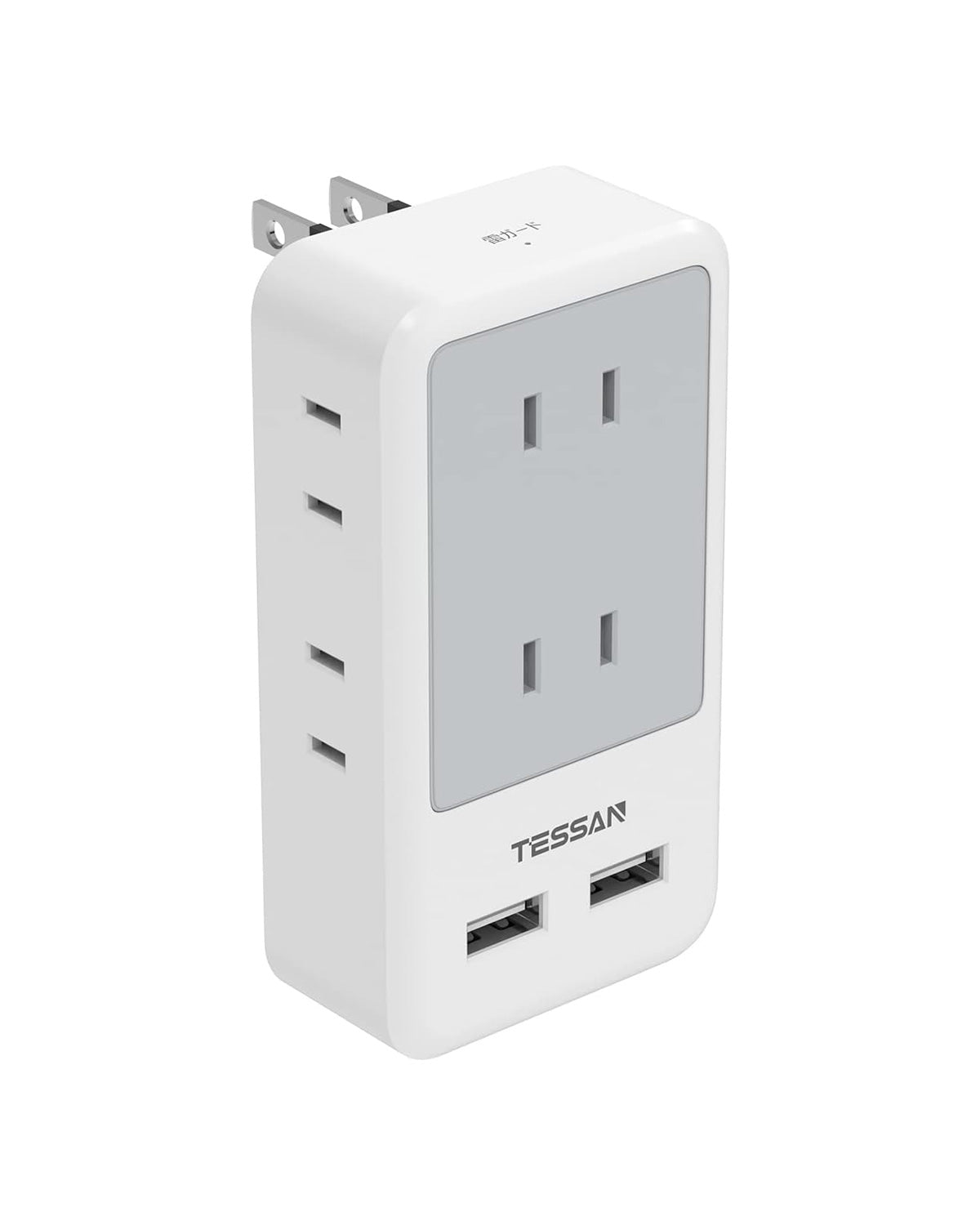 TESSAN 蛸足コンセント 電源タップ usb付き 6個AC口 2つUSBポート