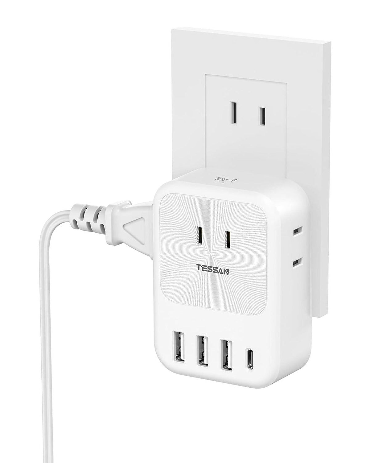 TESSAN 電源タップ USB-C付き 3個AC口 3個USB-Aポート 1個Type-Cポート