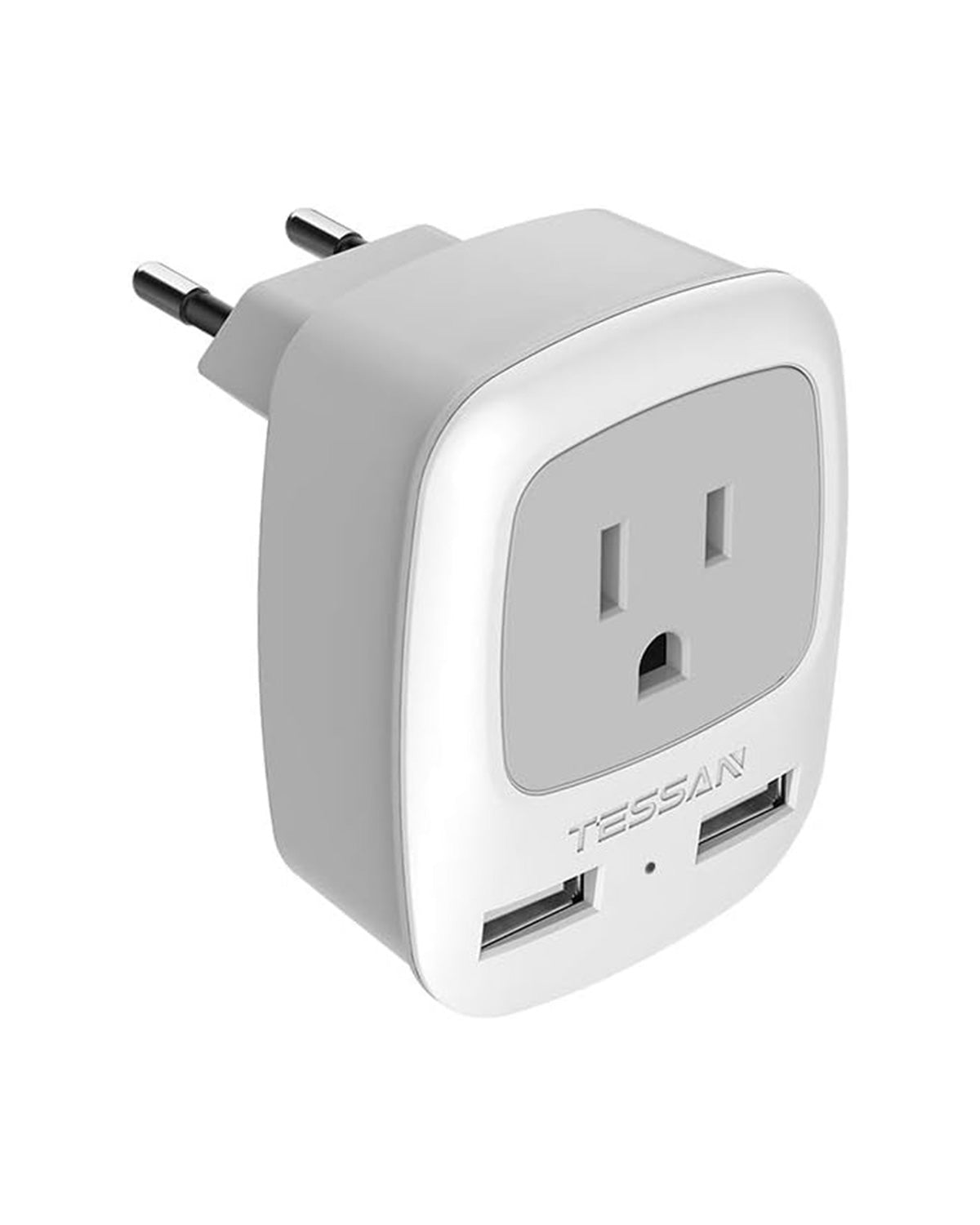 TESSAN Cタイプ 海外旅行用 変換アダプター 2USBポート付き