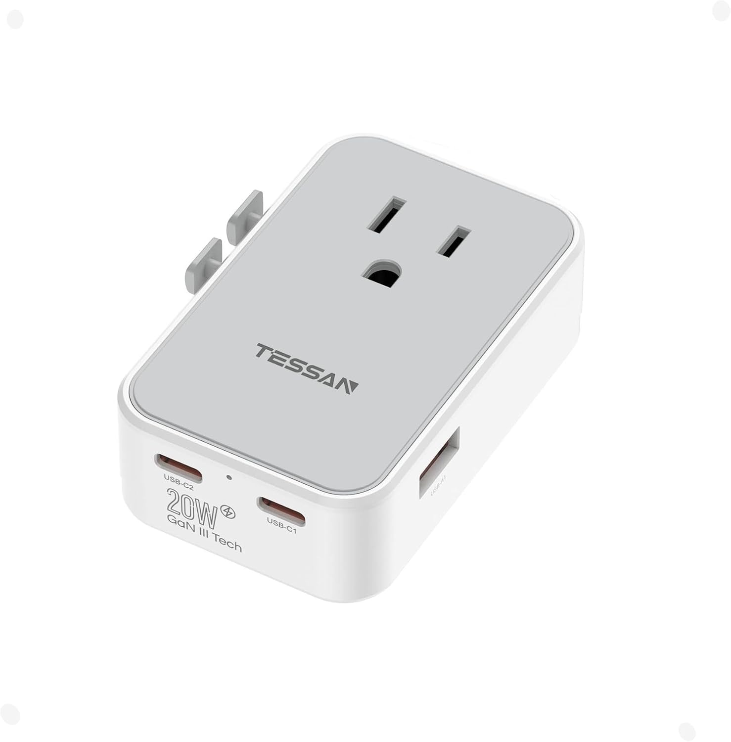 TESSAN 全世界対応 変換プラグ 20W PD急速充電 4-in-1 USB-C×2 USB-A