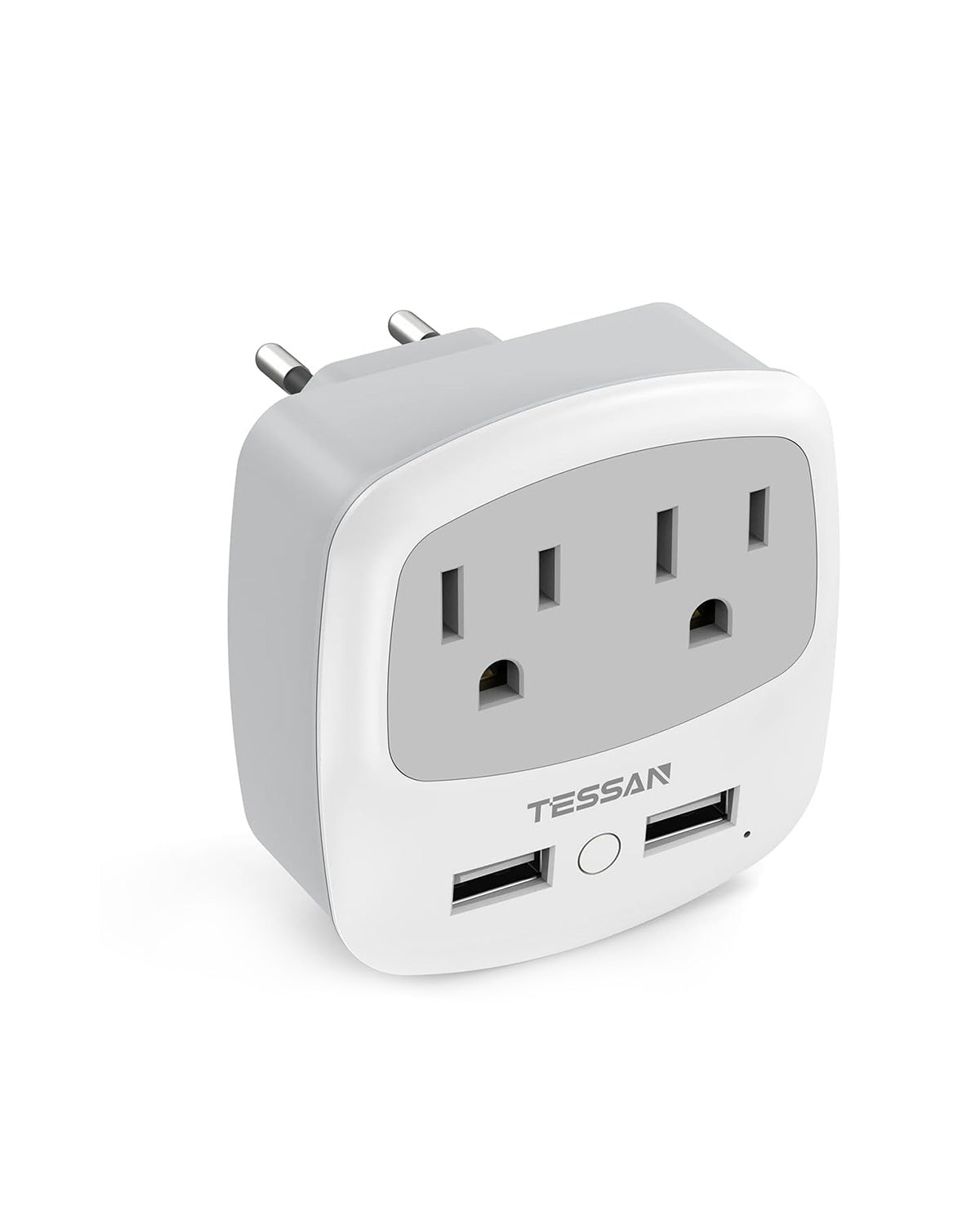 TESSAN 韓国 コンセント 旅行用変換器 電源変換アダプター 2個ACコンセント 2個USB-Aポート変換コンセント
